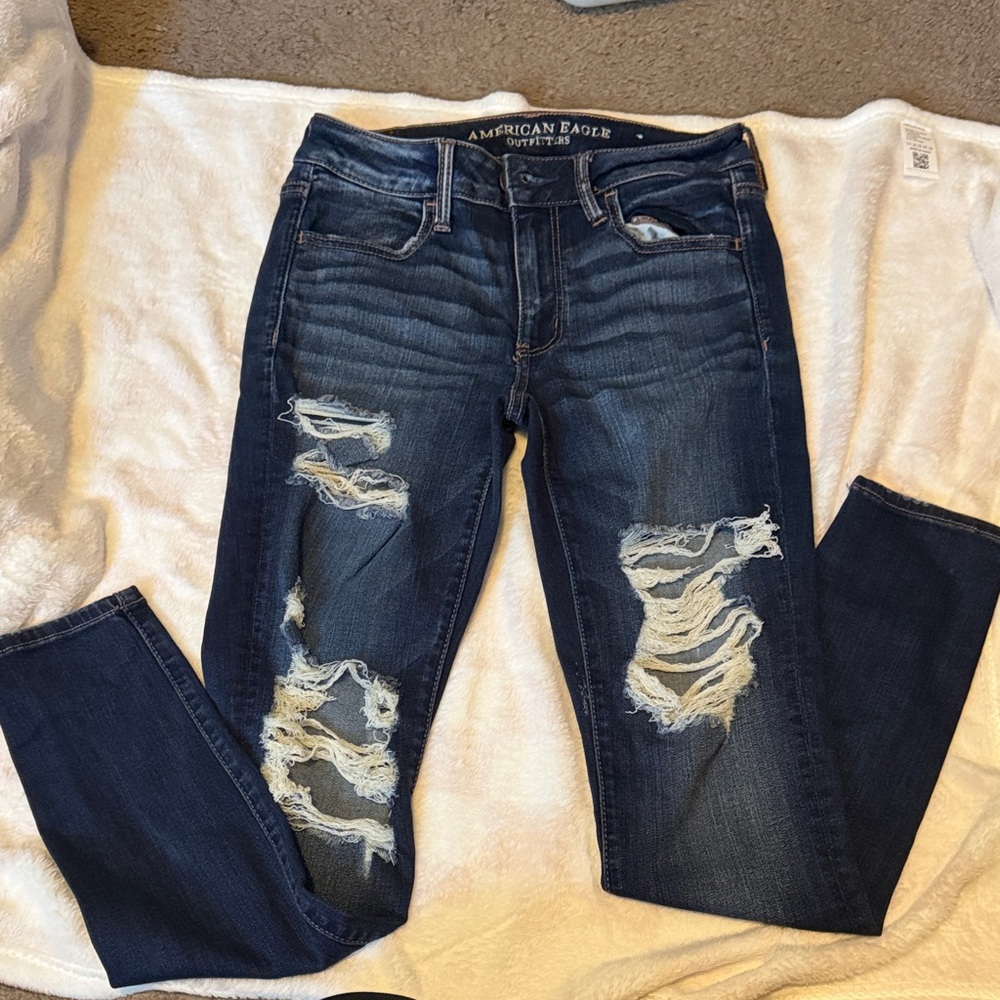 American Eagle Outfitters Women's Dark Blue Jegging Jeans